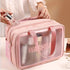 Fashionable Travel Makeup Bag With PVC Lining, Letter Design Handbag Perfect For Gym, Business, Or Travel