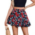 European And American Bohemian Sports Holiday Floral Casual Ruffled Mini Skirt