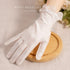 White Satin Short Gloves Lace Pearl Accessories