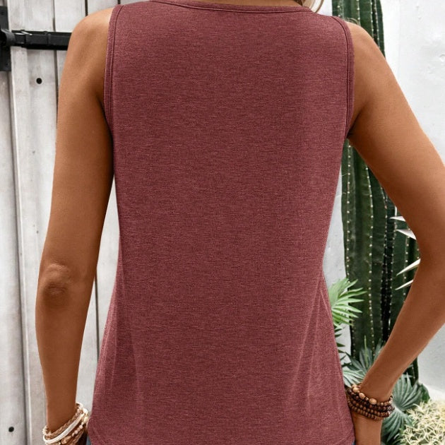 Women's Solid Color Simple Daily Wear Sleeveless Tank Top