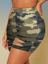 Ladies' Camouflage Perforated Fashionable Casual Shorts