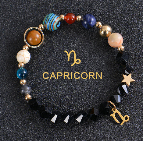 Eight Planets Twelve Constellations Bracelets Frosted Stone Beaded Bracelet