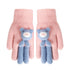 Five Finger Gloves Simple All-match Cartoon Cute Thickening Windproof