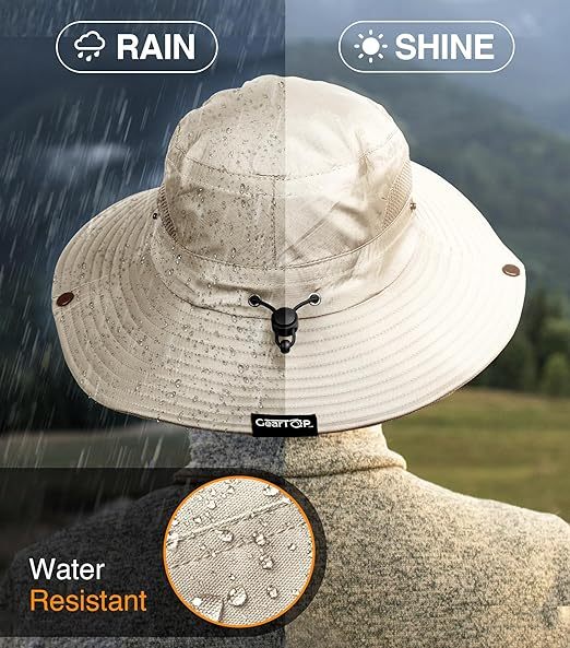 GearTOP Fishing Hat UPF 50  Wide Brim Sun Hat For Men And Women, Mens Bucket Hats With UV Protection For Hiking Beach Hats