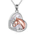 Sterling Silver Embrace Horse Heart Pendant