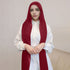 Chiffon Turban Pleated Drawstring Cap Suit Monochrome