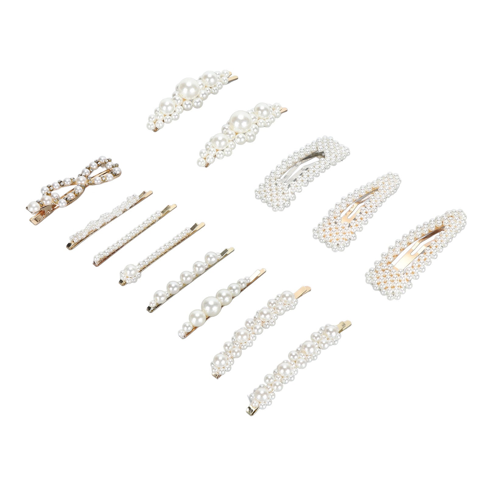 13pcs Pearl Hair Clips Decorative Pearl Hair Barrettes Large Hair Pins