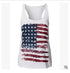 American Flag Print Vest Vintage Distressed T-Shirt Top