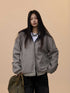 Women's Double Zipper Cardigan Sweater Loose Casual Hooded Coat