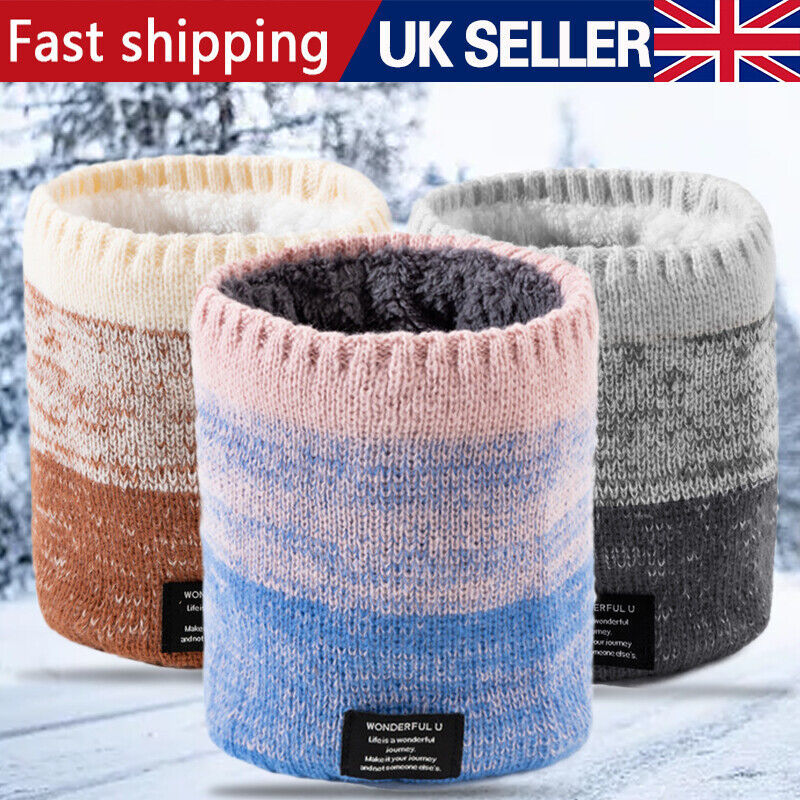 Thermal Fleece Snood Neck Warmer Scarf Warm Winter Ski UK