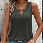 Women's Solid Color Simple Daily Wear Sleeveless Tank Top