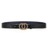 Women's Smooth Double-ring Hollow Round Buckle Belt