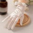 White Satin Short Gloves Lace Pearl Accessories