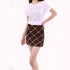 Mid-stretch Skirt Plaid Women's Sheath