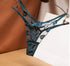 Embroidered Lace Thong Panties