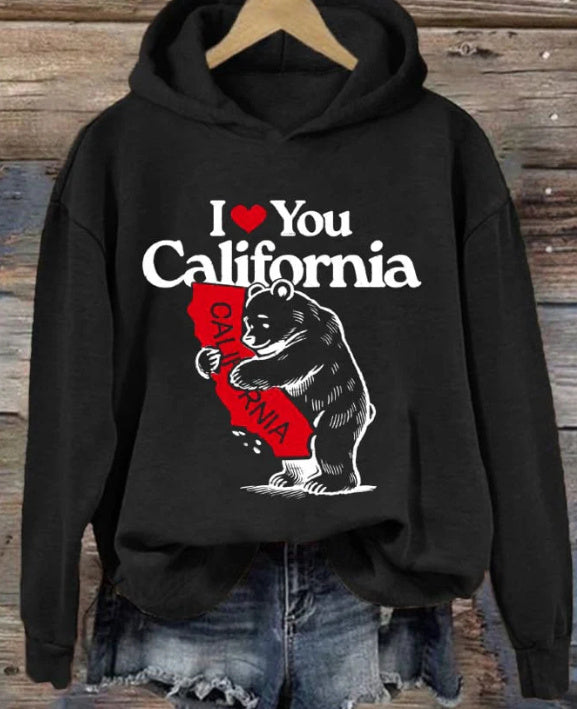 American Polyester Fiber Letter Printed Hoodie