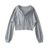 Women's Shoulder Hooded Double Zipper Sweater