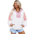 Leisure Style Oversize Contrast Color Long Sleeves Sweater