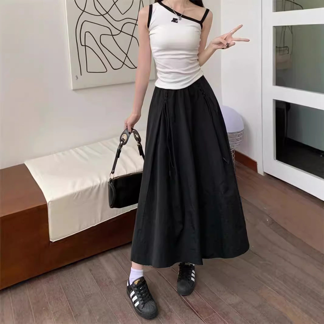 Women's Dress Casual Loose All-match High Waist A- Line Skirt