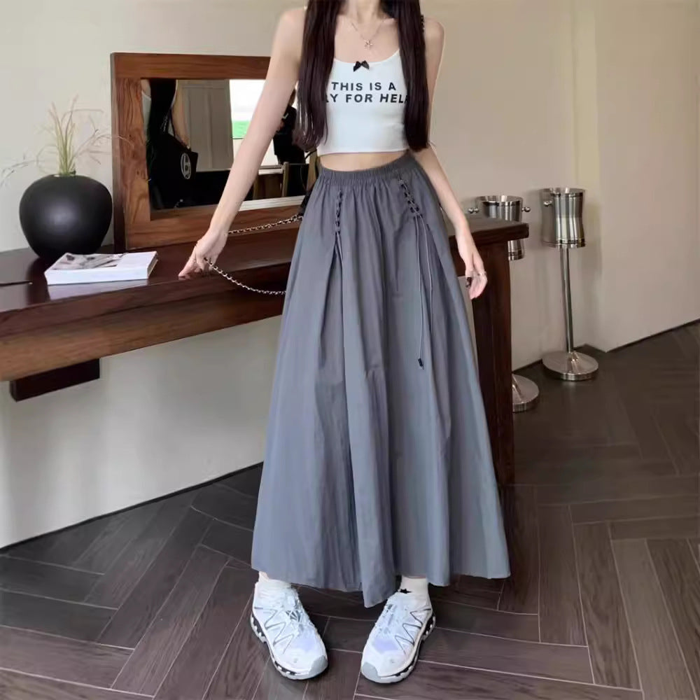 Women's Dress Casual Loose All-match High Waist A- Line Skirt