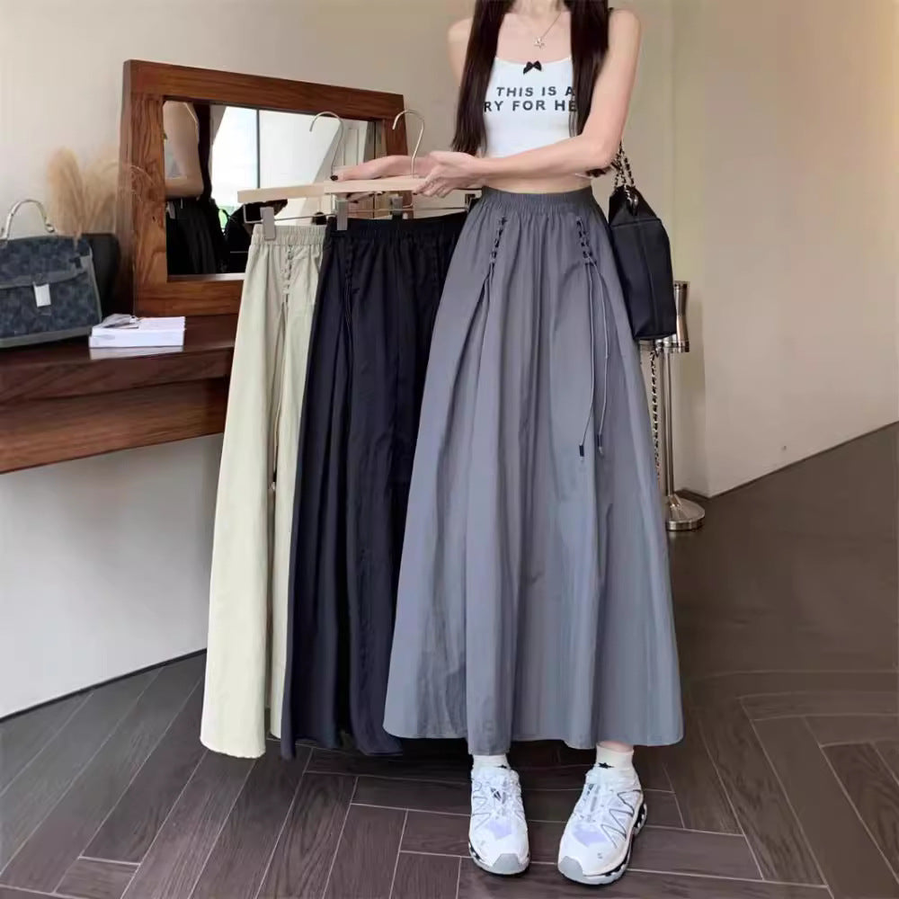 Women's Dress Casual Loose All-match High Waist A- Line Skirt