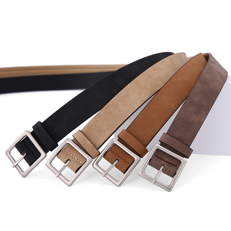 Korean Style Women's Belt All-match Square Buckle