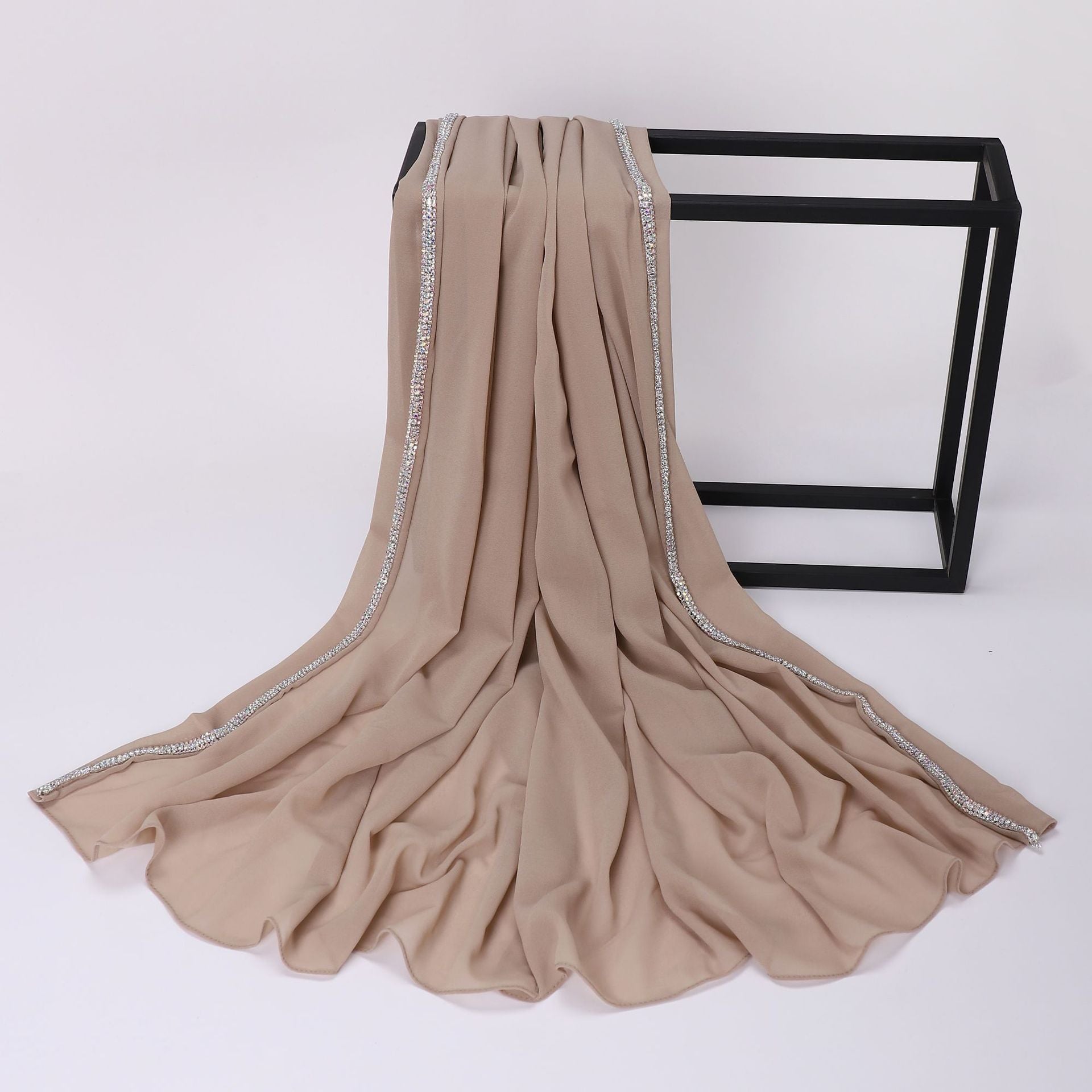 Ladies New Solid Color Chiffon Casual Scarf