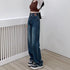 Retro High Waist Jeans Women's Straight Wide Leg Pants