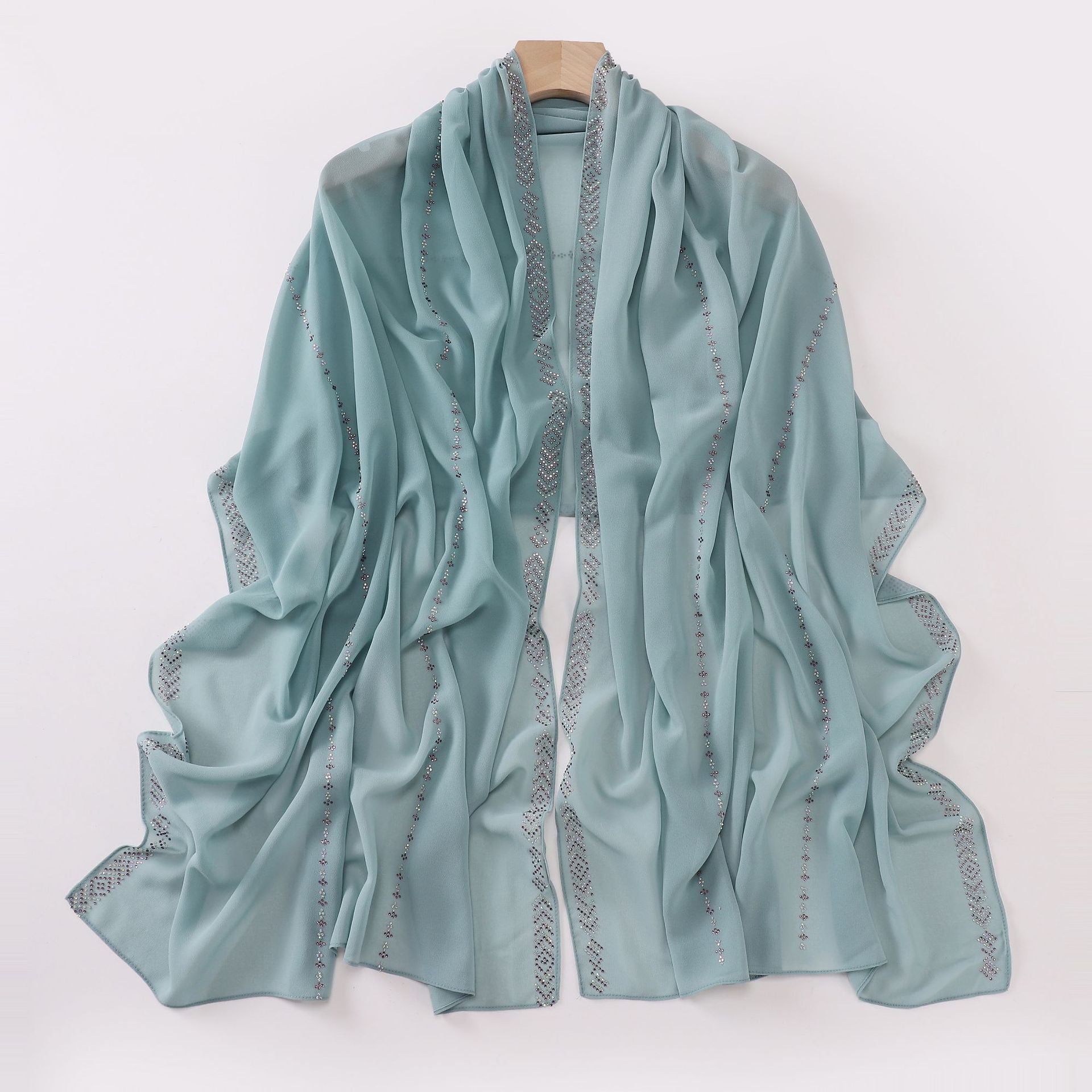 Women's Fashionable New Pearl Chiffon Scarf