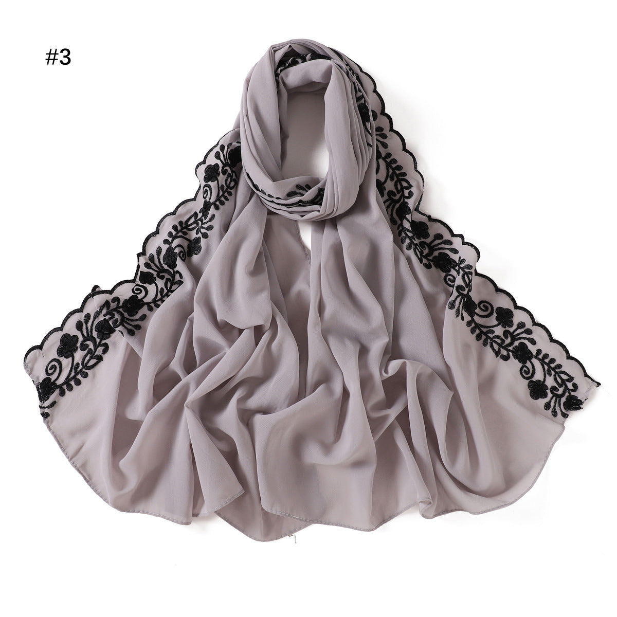 Fashion Solid Color Chiffon Women's Scarf