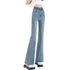 Women's Loose And Lazy Style Hip Raise Slimming Stretch Flared Pants Jeans