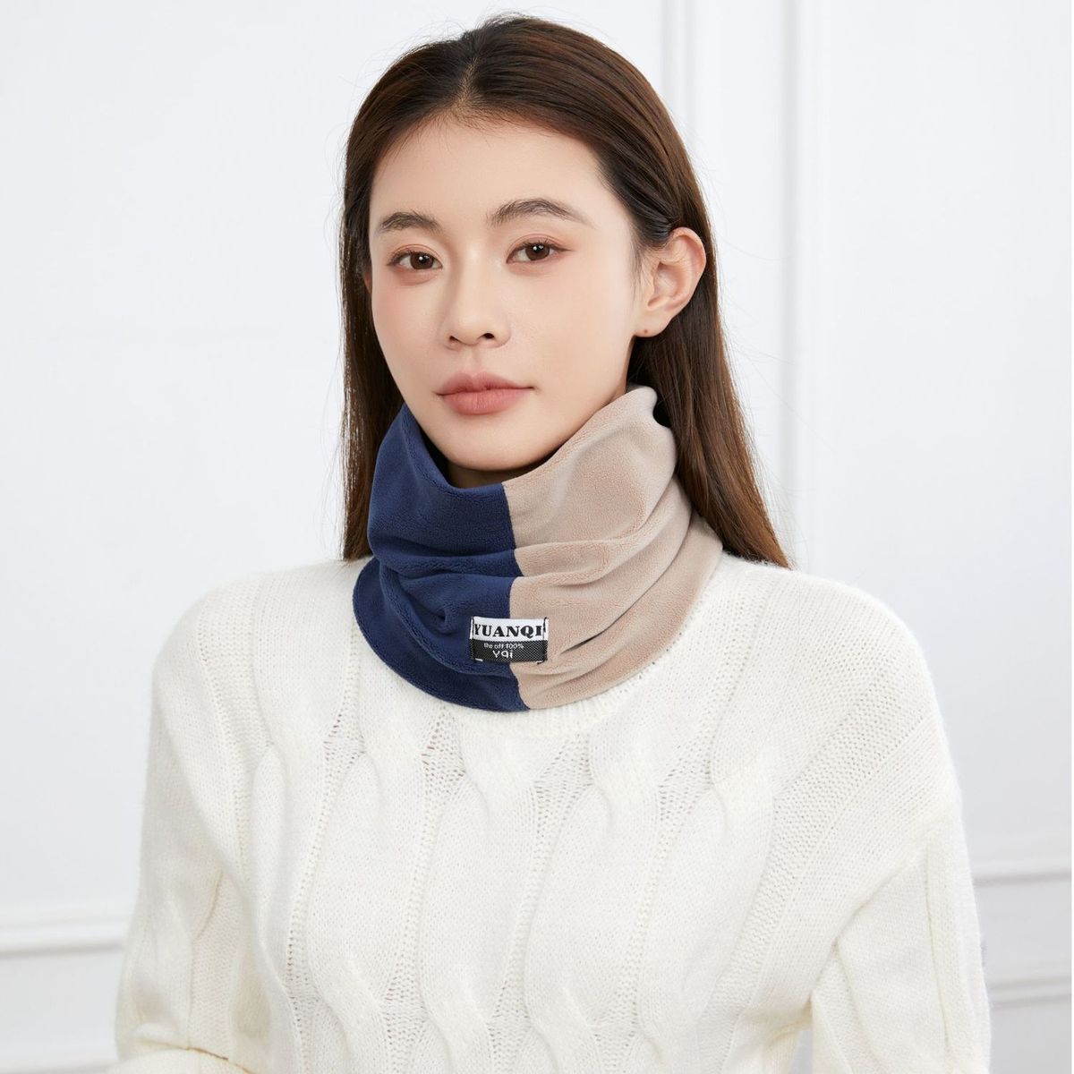 Scarf Winter Warm Riding Cold-proof Scarf Fleece-lined Thick Windproof Mask