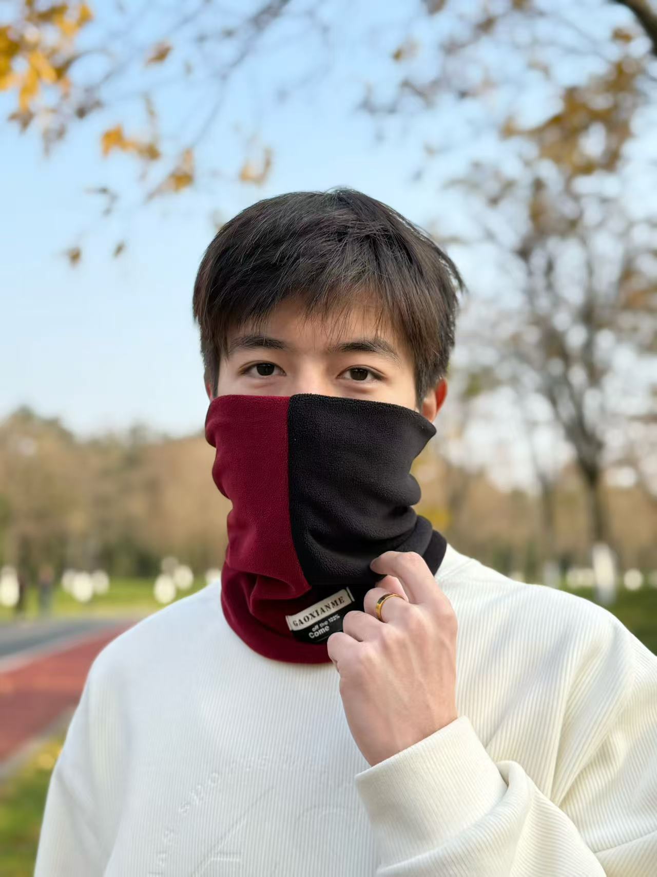 Scarf Winter Warm Riding Cold-proof Scarf Fleece-lined Thick Windproof Mask