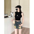 American Retro Denim Skirt Skinny Sheath