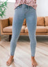 Lady's Stretch Jeans Elastic Waist Slim Fit Skinny Pants