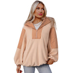 Leisure Style Oversize Contrast Color Long Sleeves Sweater