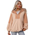 Leisure Style Oversize Contrast Color Long Sleeves Sweater
