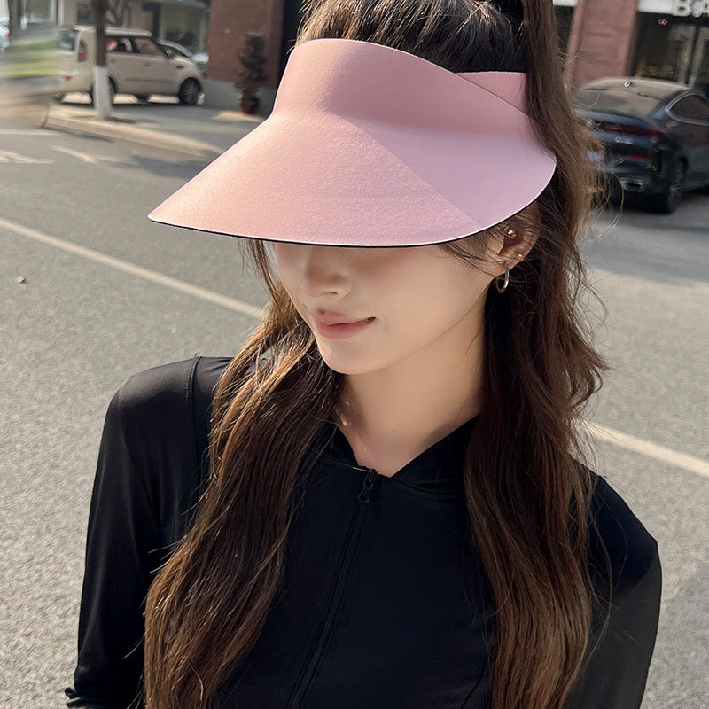 Seamless Integrated Air Top Sun Protection Hat Women