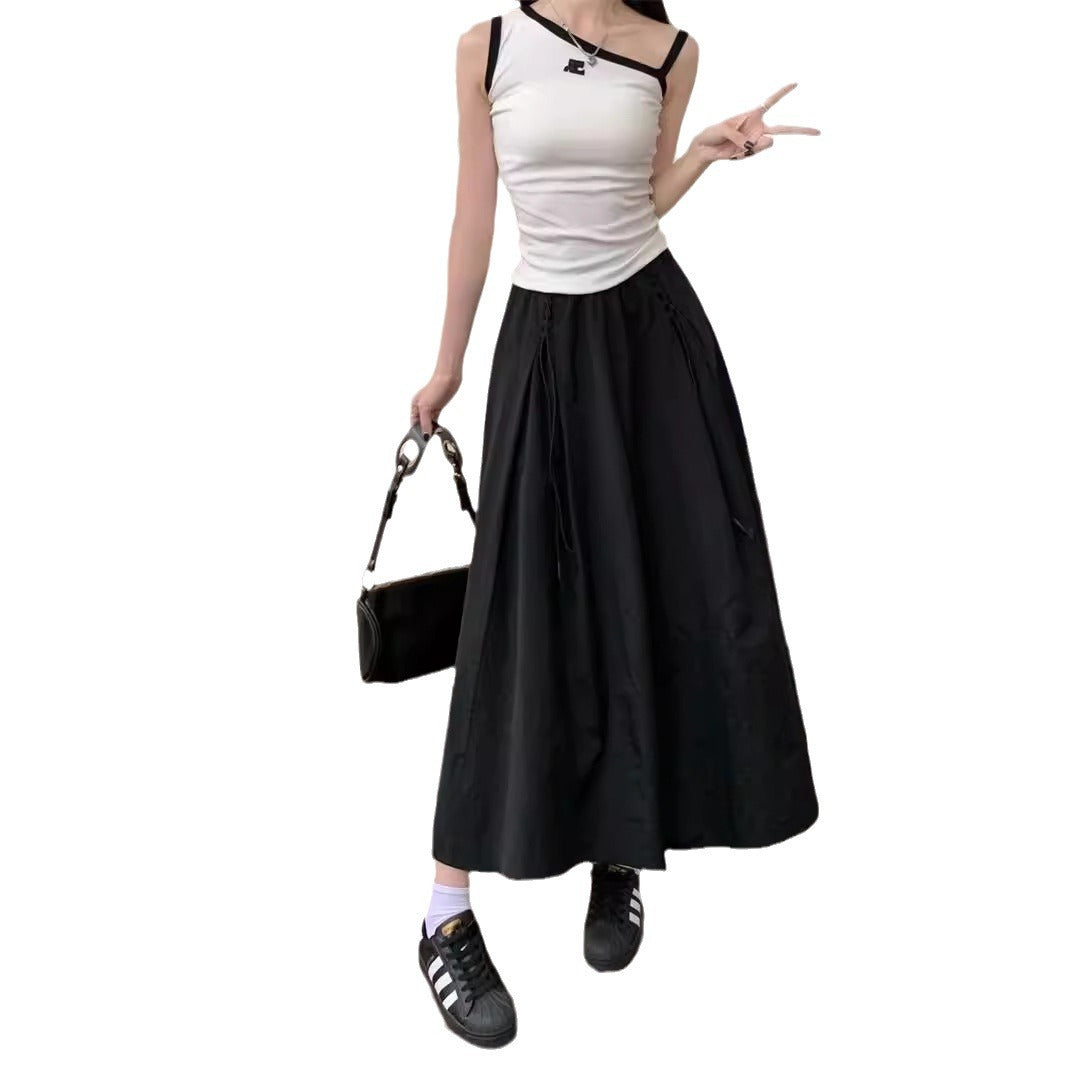 Women's Dress Casual Loose All-match High Waist A- Line Skirt