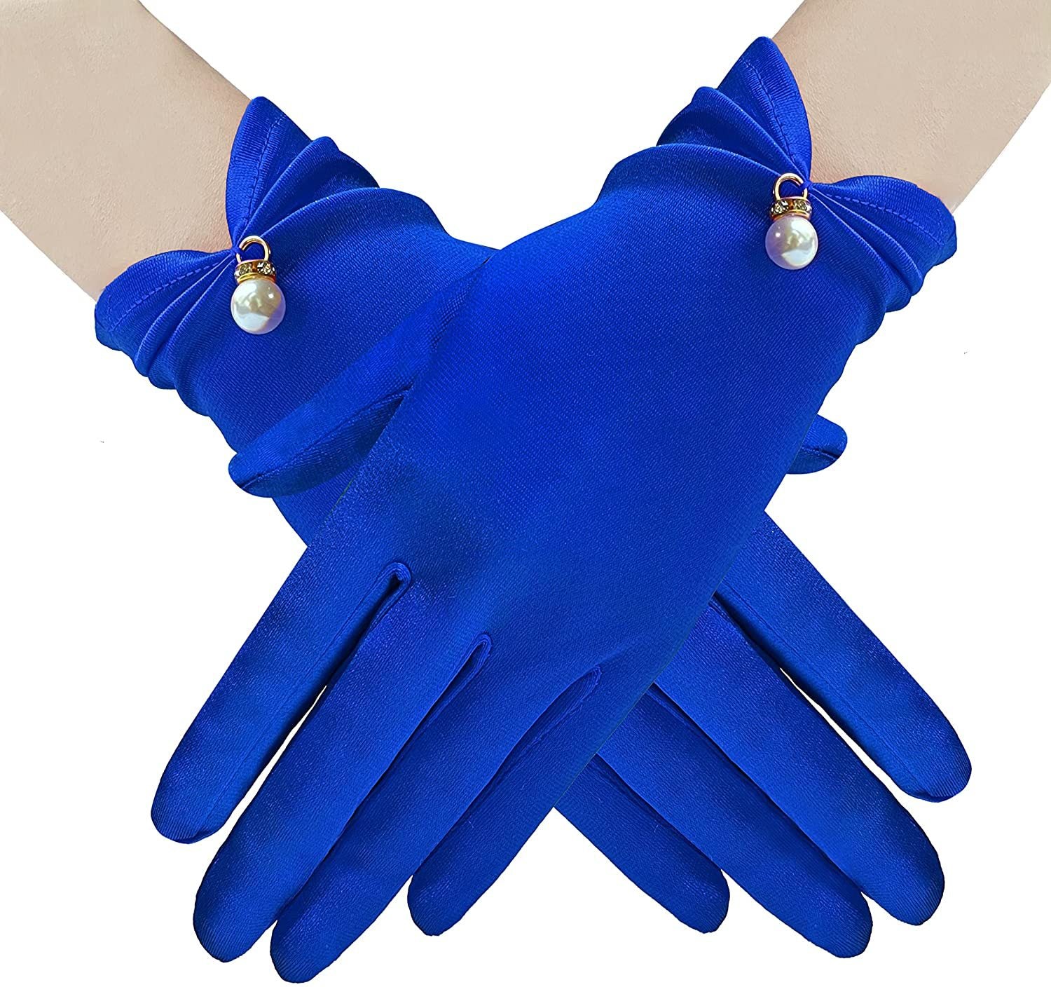 Women's Stylish Personalized Satin Short Gloves