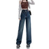 Retro High Waist Jeans Women's Straight Wide Leg Pants