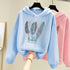 Hooded Sweater Thick Loose Long Sleeves Women