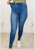 Lady's Stretch Jeans Elastic Waist Slim Fit Skinny Pants