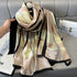 New Simple Plaid Imitated Silk Scarves Elegant Shawl