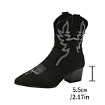 Korean Fashion Pointed-toe Slip-on Platform Fashion Casual Plus Size Women's Boots