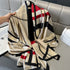 New Simple Plaid Imitated Silk Scarves Elegant Shawl