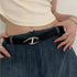 Future Sense Niche Punk Irregular Metal Belt