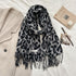 Female Vintage Leopard Print Artificial Cashmere Scarf