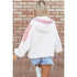Leisure Style Oversize Contrast Color Long Sleeves Sweater