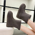 Women's Flat Mid-calf Rain Boots Non-slip Rubber Shoes